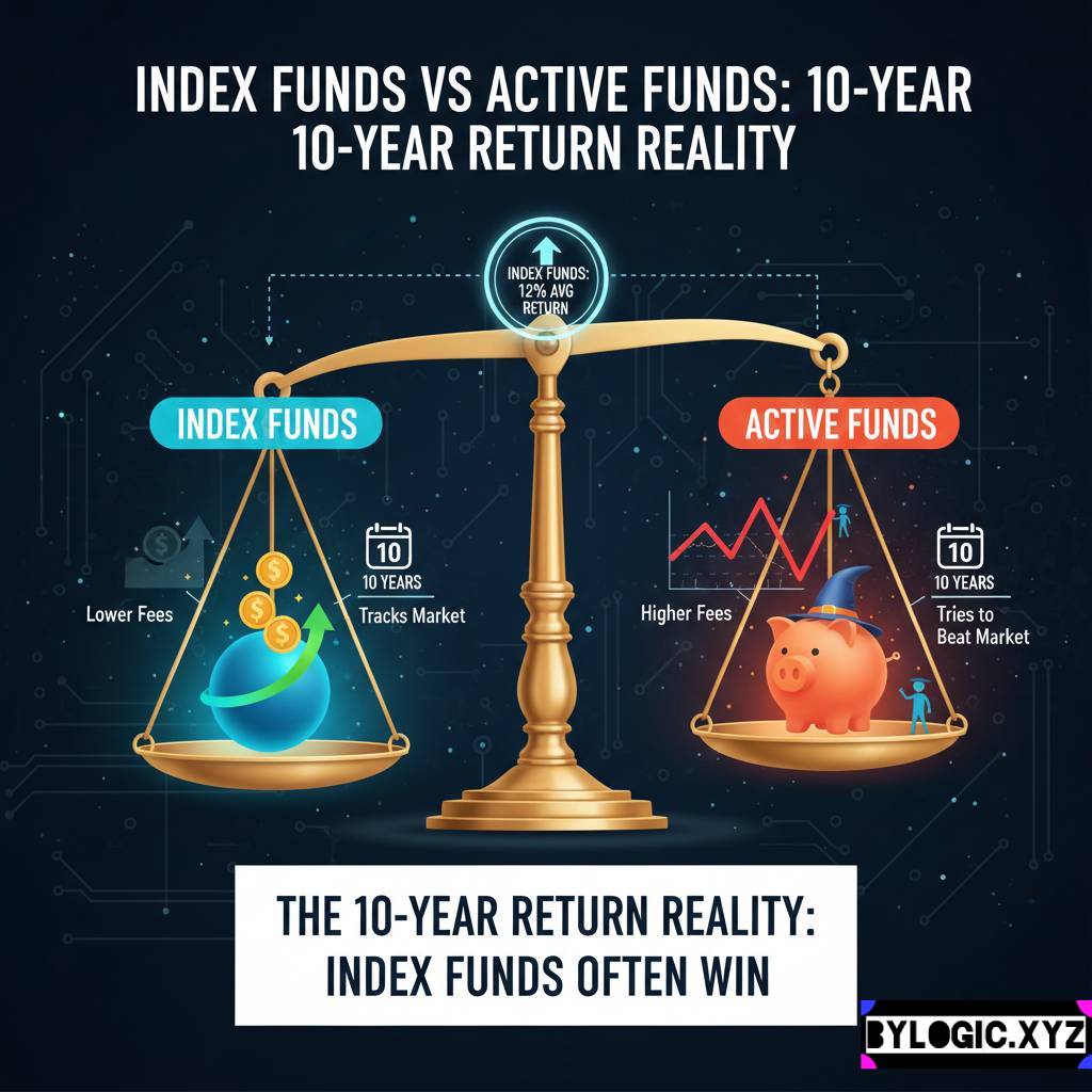 Index funds vs active funds: 10-year return reality